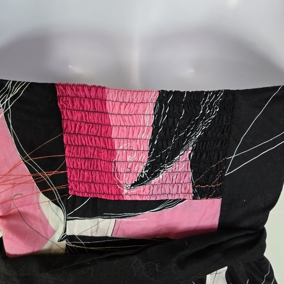 Anthropologie Maeve bright 80s style strapless abstract bright floral dress - Picture 7 of 13